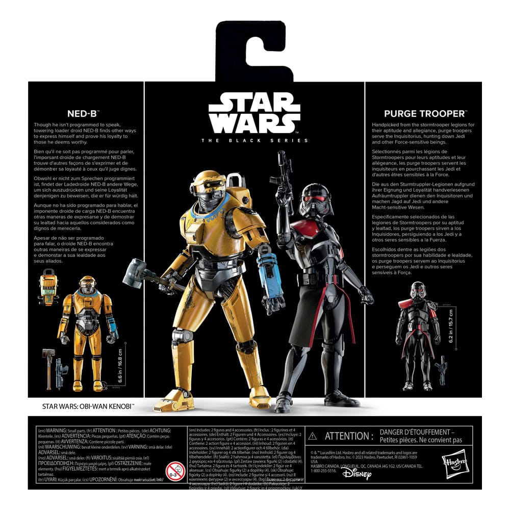 Star Wars: Obi-Wan Kenobi Black Series pack 2 figurines NED-B & Purge Trooper Exclusive 15 cm