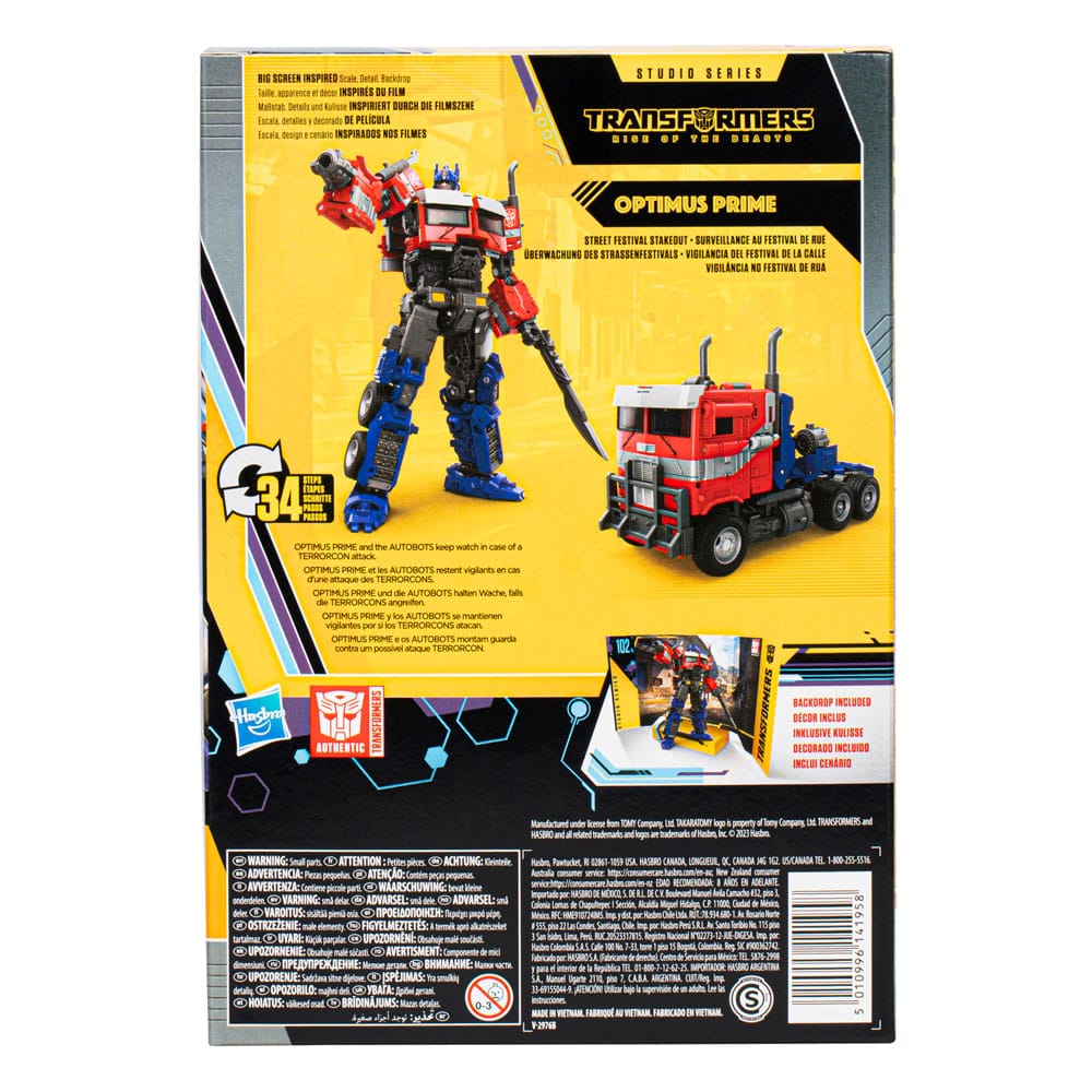 Transformers: Rise of the Beasts Buzzworthy Bumblebee figurine Studio Series 102BB Optimus Prime 16 cm