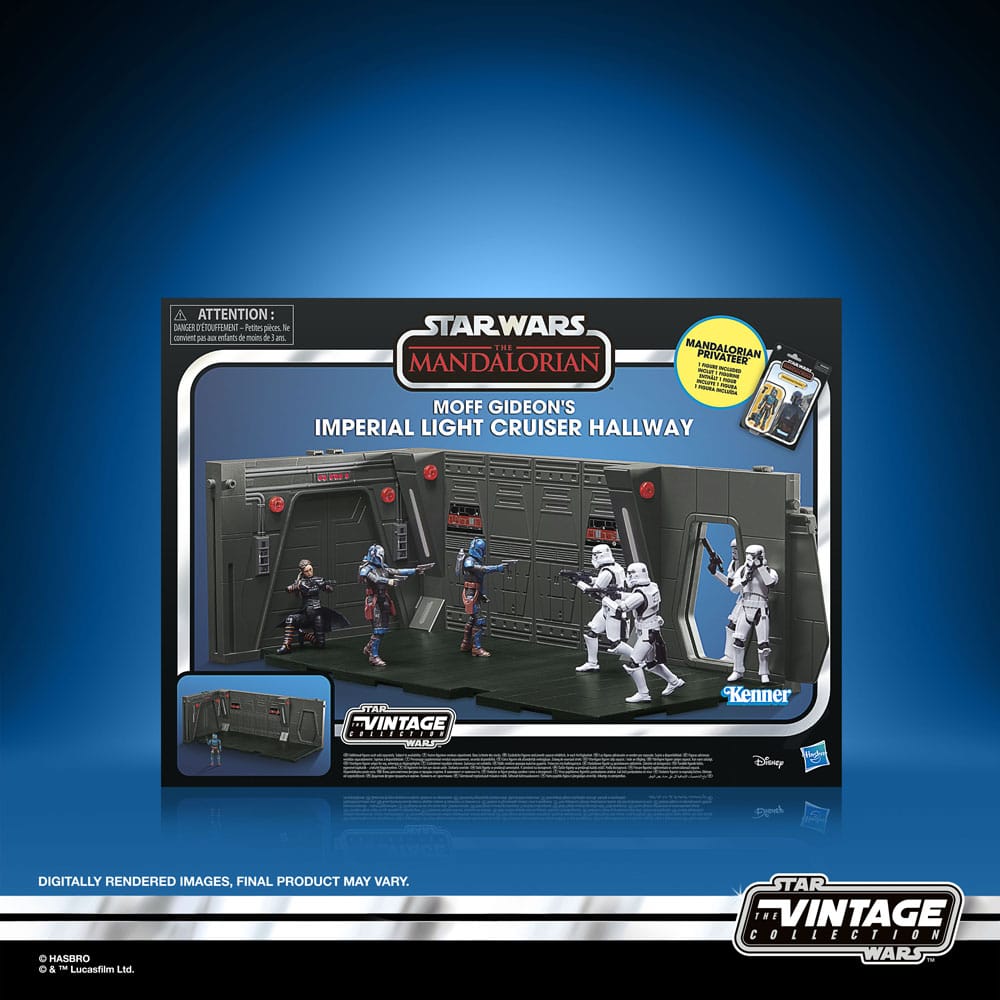 Star Wars: The Mandalorian Vintage Collection Tantive IV Hallway et figurine Mandalorian Privateer 10 cm