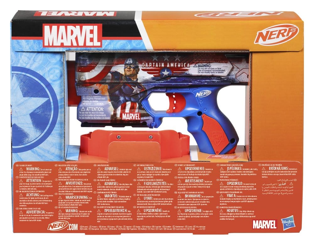 Marvel NERF blaster à fléchettes Captain America