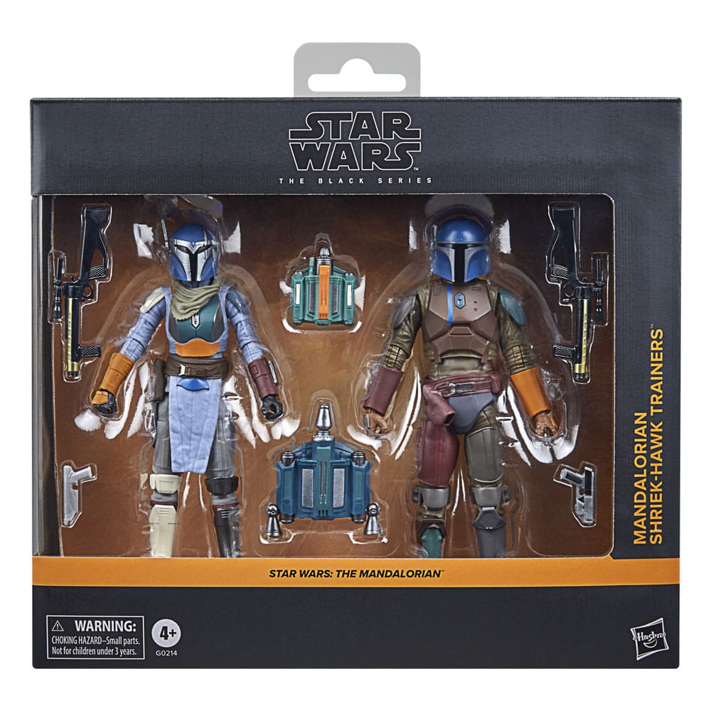 Star Wars: The Mandalorian Black Series pack 2 figurines Mandalorian Shriek-Hawk Trainers 15 cm