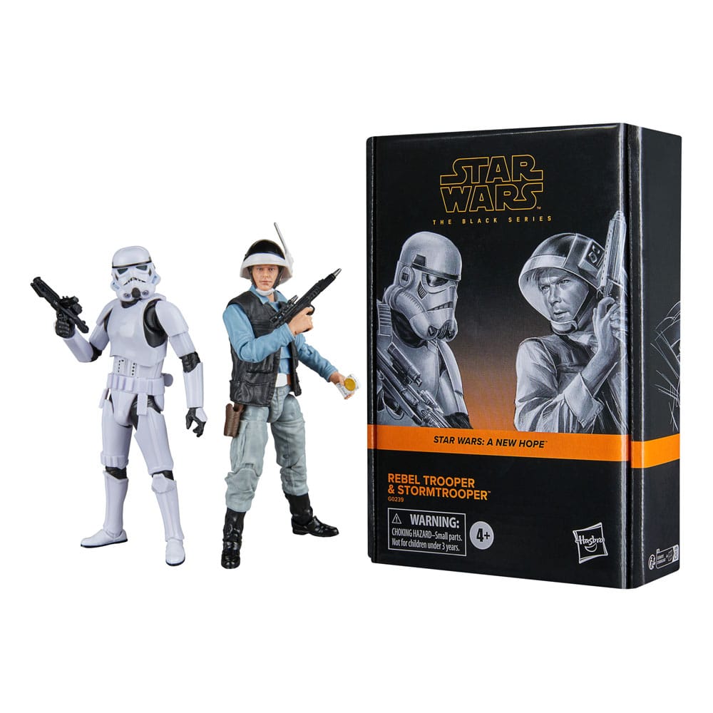 Star Wars Episode IV Black Series pack 2 figurines Rebel Trooper & Stormtrooper 15 cm