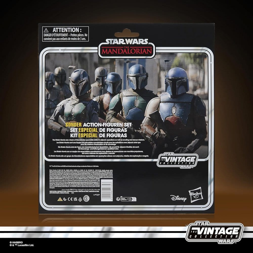 Star Wars The Mandalorian Vintage Collection pack 4 figurines Mandalorian Shriek-Hawk 10 cm