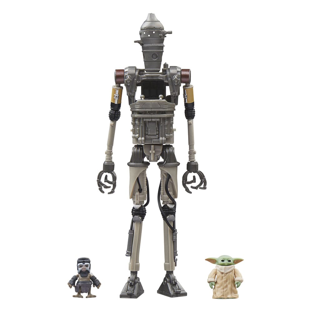 Star Wars: The Mandalorian Vintage Collection pack 3 figurines IG-12, Grogu & Anzellan 10 cm