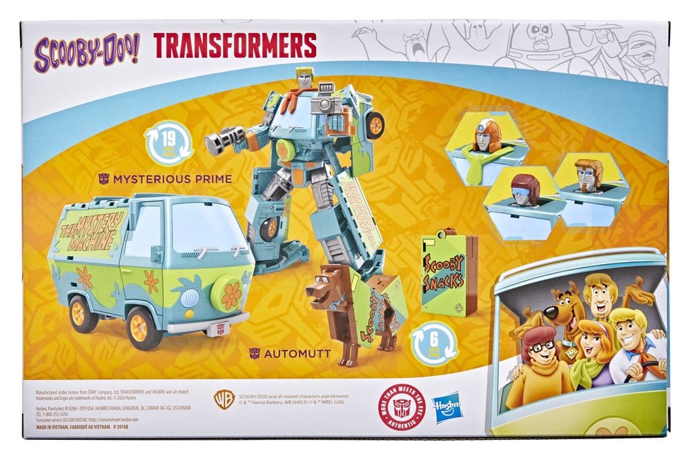Transformers x Scooby-Doo pack 2 figurines Mysterious Prime & Automutt 15 cm