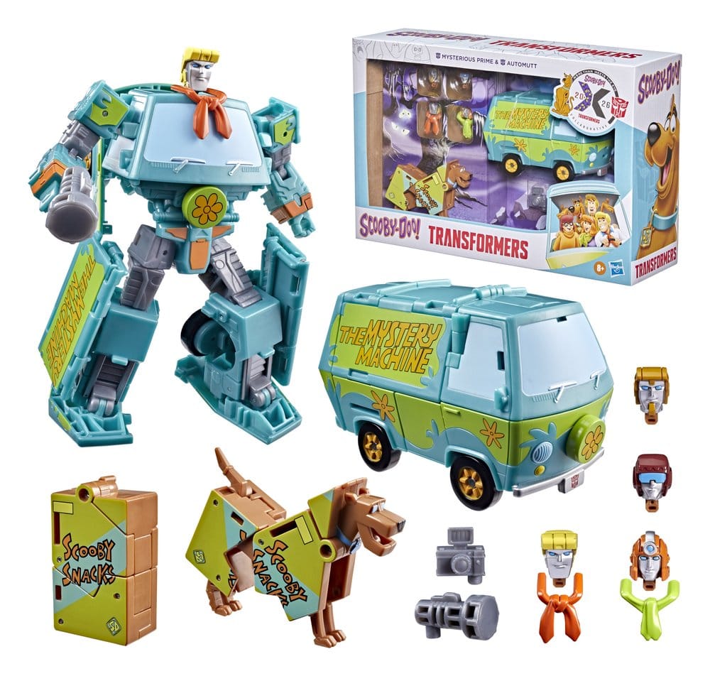 Transformers x Scooby-Doo pack 2 figurines Mysterious Prime & Automutt 15 cm