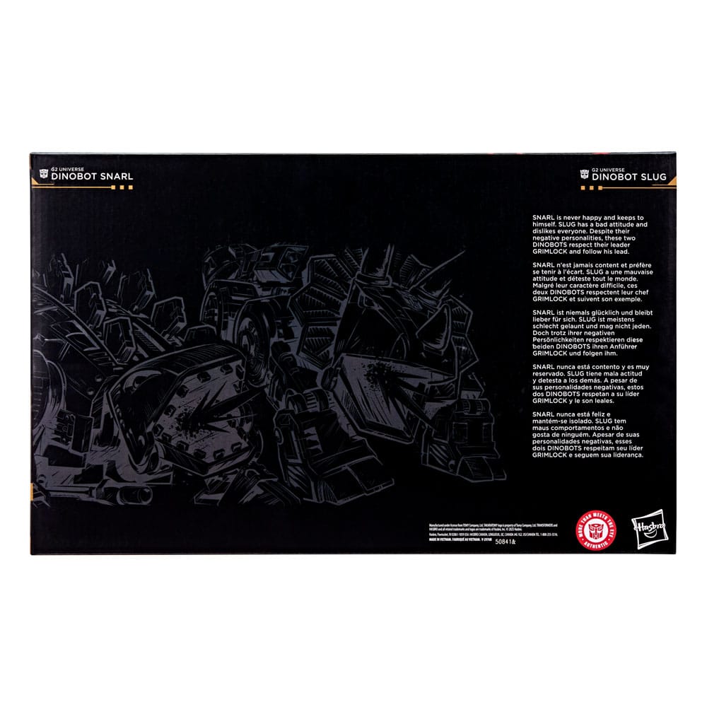 Transformers Age of the Primes Leader Class figurines G2 Universe Dinobots Snarl & Slug 19 cm