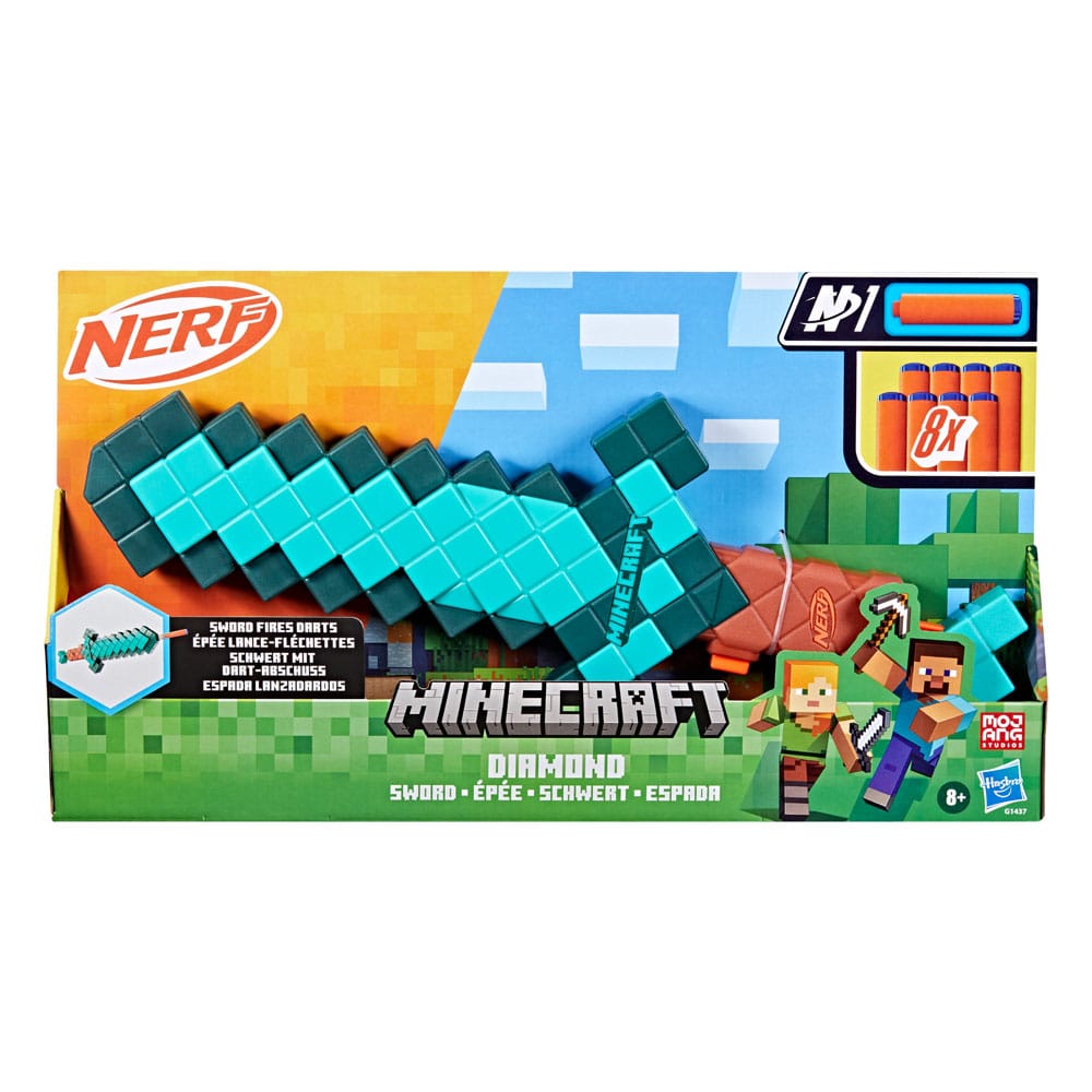 Minecraft NERF épée en diamant lance-fléchettes