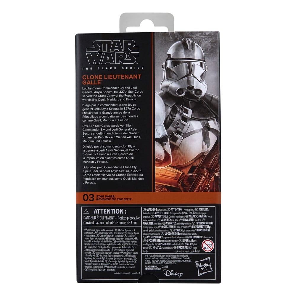 Star Wars Episode III Black Series figurine Clone Lieutenant Galle 15 cm