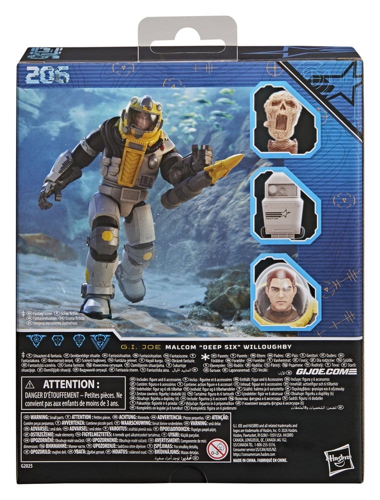 G.I. Joe Classified Series Deluxe figurine #206 Malcom « Deep Six » Willoughby 15 cm