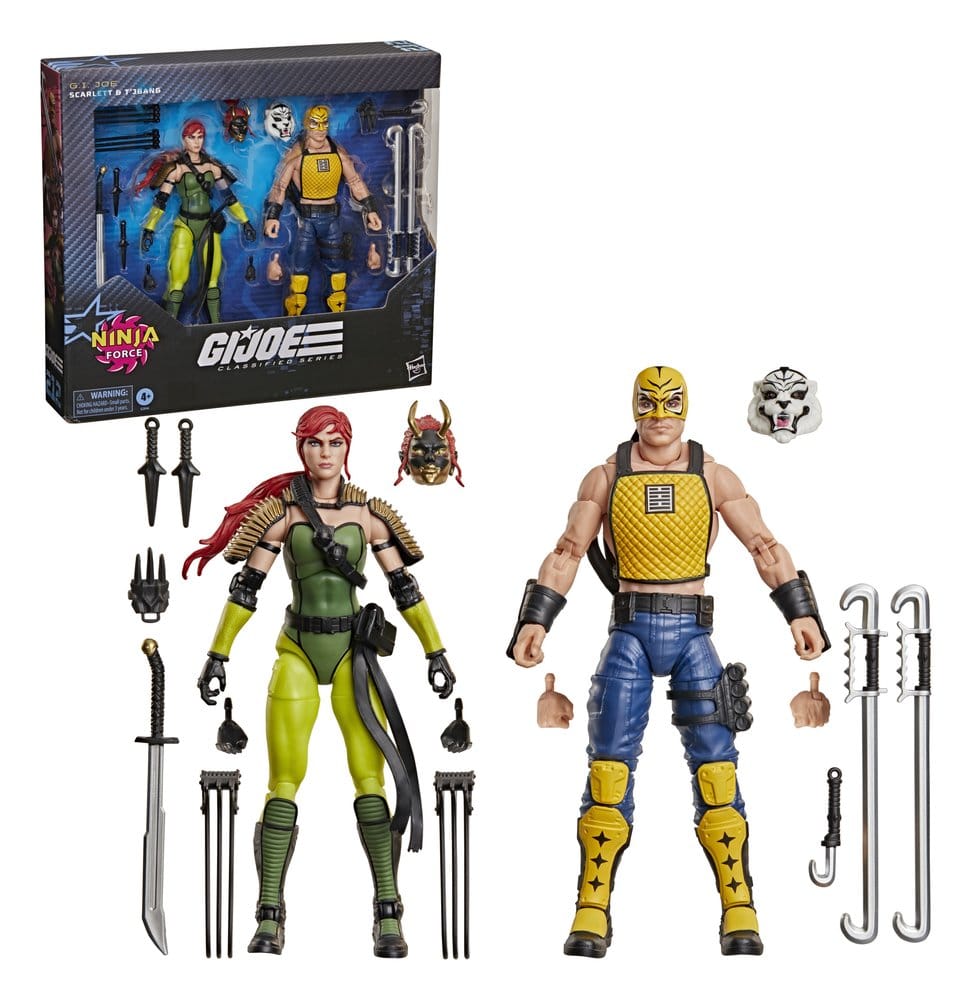 G.I. Joe Classified Series pack 2 figurines #212 Ninja Force Scarlett & T'Jbang 15 cm