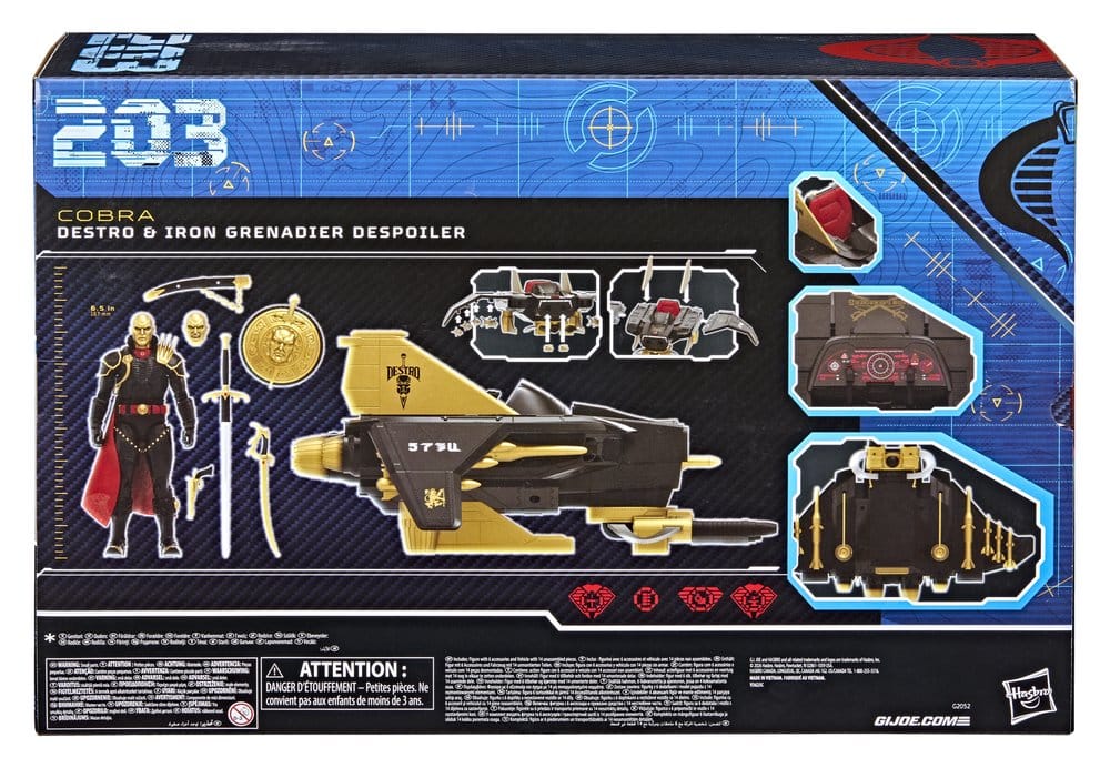 G.I. Joe Classified Series figurine et véhicule Set #203 Destro & Iron Grenadier Despoiler 15 cm