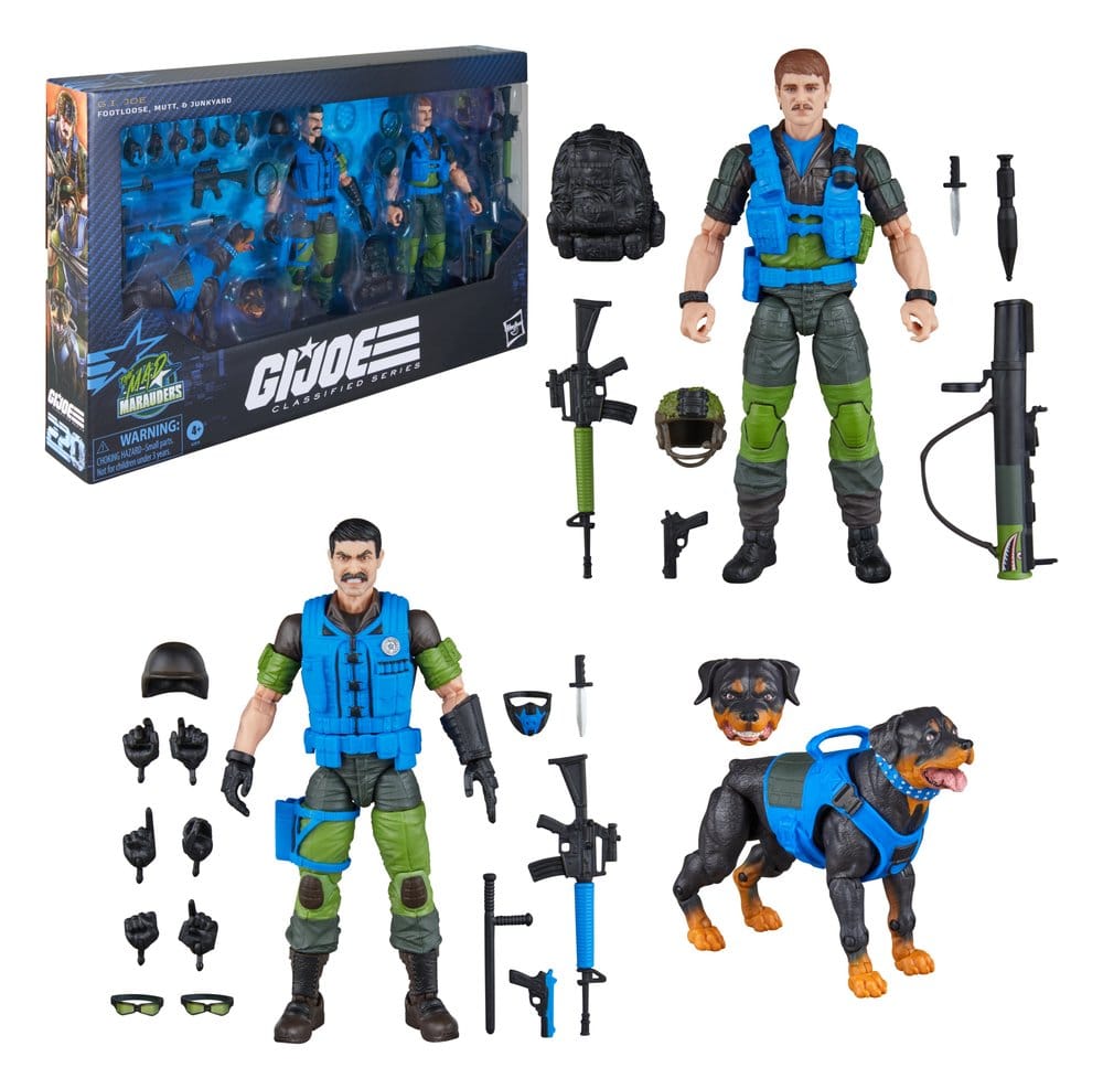 G.I. Joe Classified Series pack 3 figurines #220 Mad Marauders: Footloose & Mutt & Junkyard 15 cm