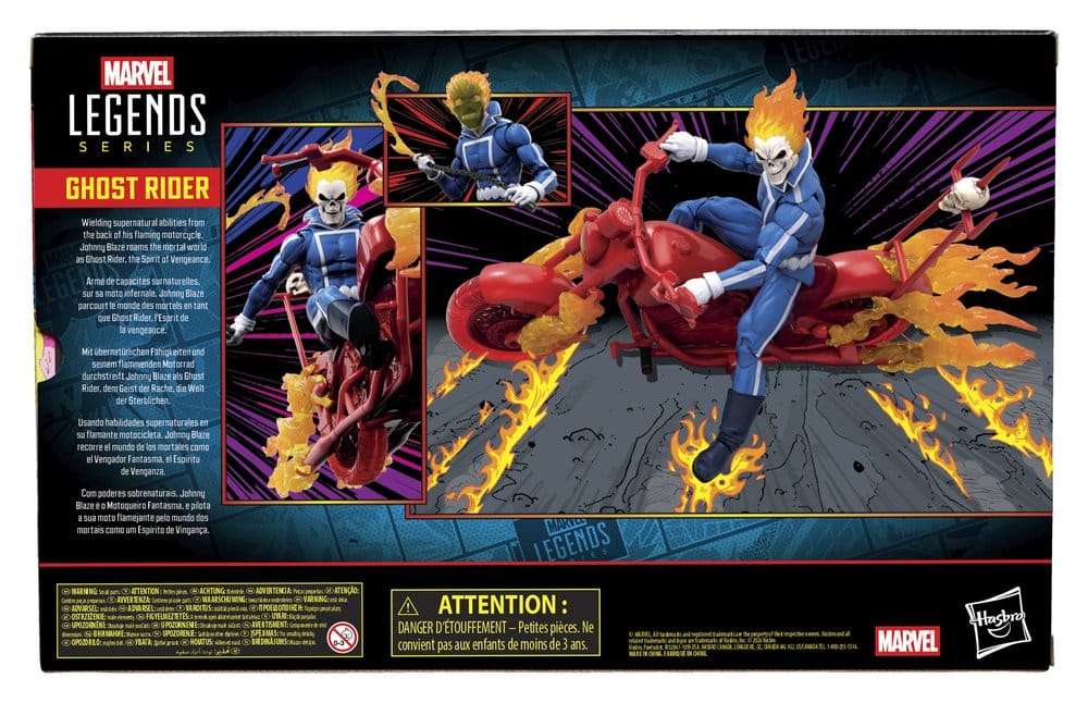 Ghost Rider Marvel Legends figurine Johnny Blaze with Motorcycle 15 cm