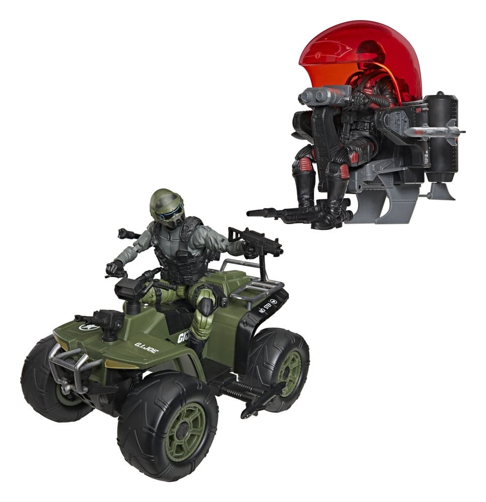 G.I. Joe Classified Series set de figurines et véhicules Snake Eyes & Varmint ATV vs. Stealth Viper & Cobra Stealth Flight Pod (Trubble Bubble) 15 cm