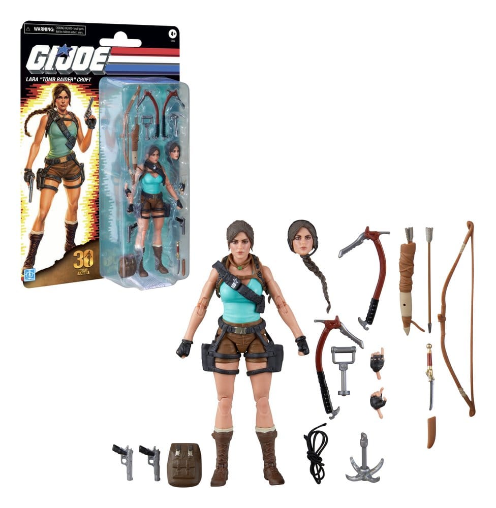 G.I. Joe Classified Series Retro Cardback Collaborative figurine Lara "Tomb Raider" Croft 15 cm