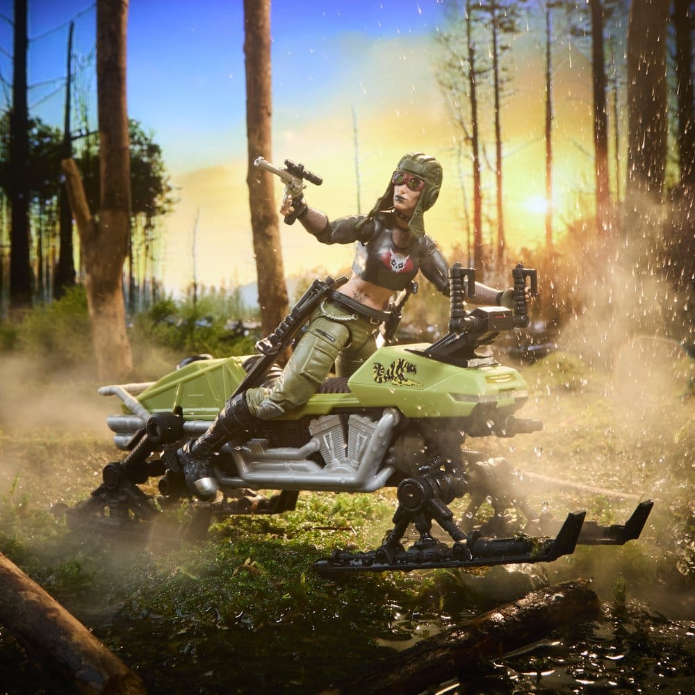 G.I. Joe Classified Series figurine et véhicule #194 Zanya et Dreadnok Chameleon (Swamp Skier) 15 cm