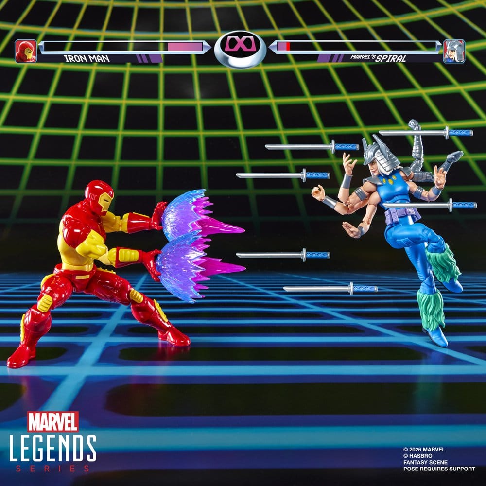 Marvel Games Marvel Legends pack 2 figurines Iron Man & Marvel's Spiral 15 cm