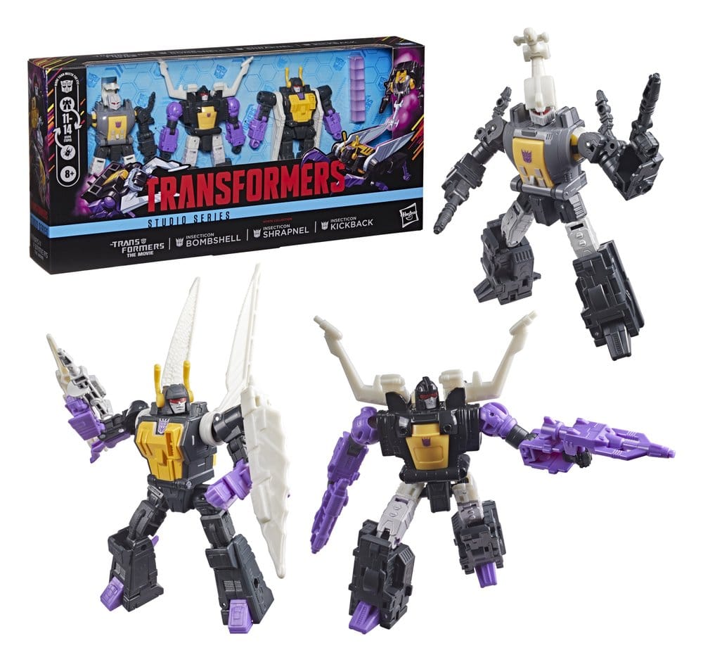 Les Transformers : le film Studio Series Deluxe Class pack 3 figurines Insecticon Bombshell, Shrapnel & Kickback 14 cm