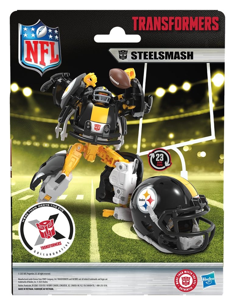Transformers x NFL figurine Pittsburgh Steelers: Steelsmash 14 cm