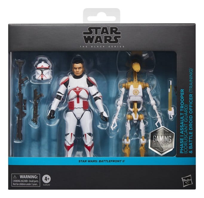 Star Wars: Battlefront II Black Series pack 2 figurines Phase I Assault Trooper & Battle Droid Officer 15 cm