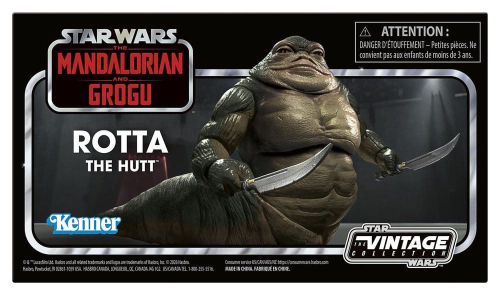 Star Wars: The Mandalorian and Grogu Vintage Collection figurine Rotta the Hutt 10 cm