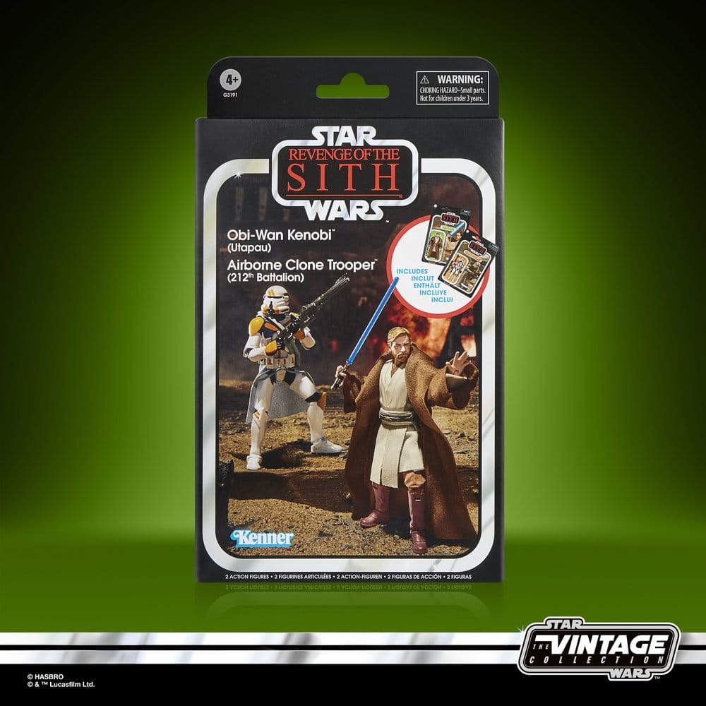 Star Wars Episode III Vintage Collection pack 2 figurines Obi-Wan Kenobi & Airborne Clone Trooper 10 cm