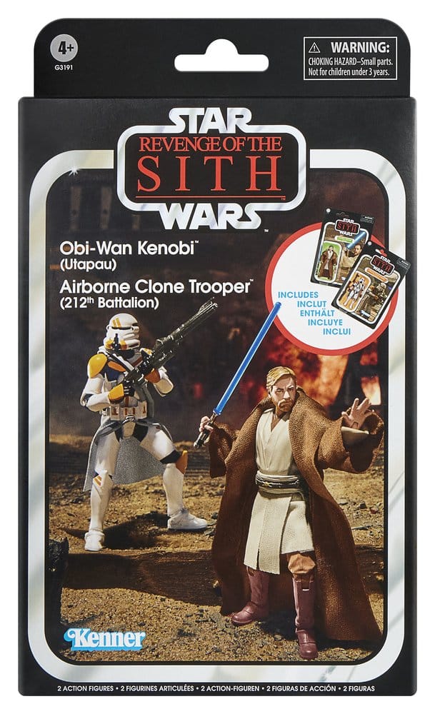 Star Wars Episode III Vintage Collection pack 2 figurines Obi-Wan Kenobi & Airborne Clone Trooper 10 cm