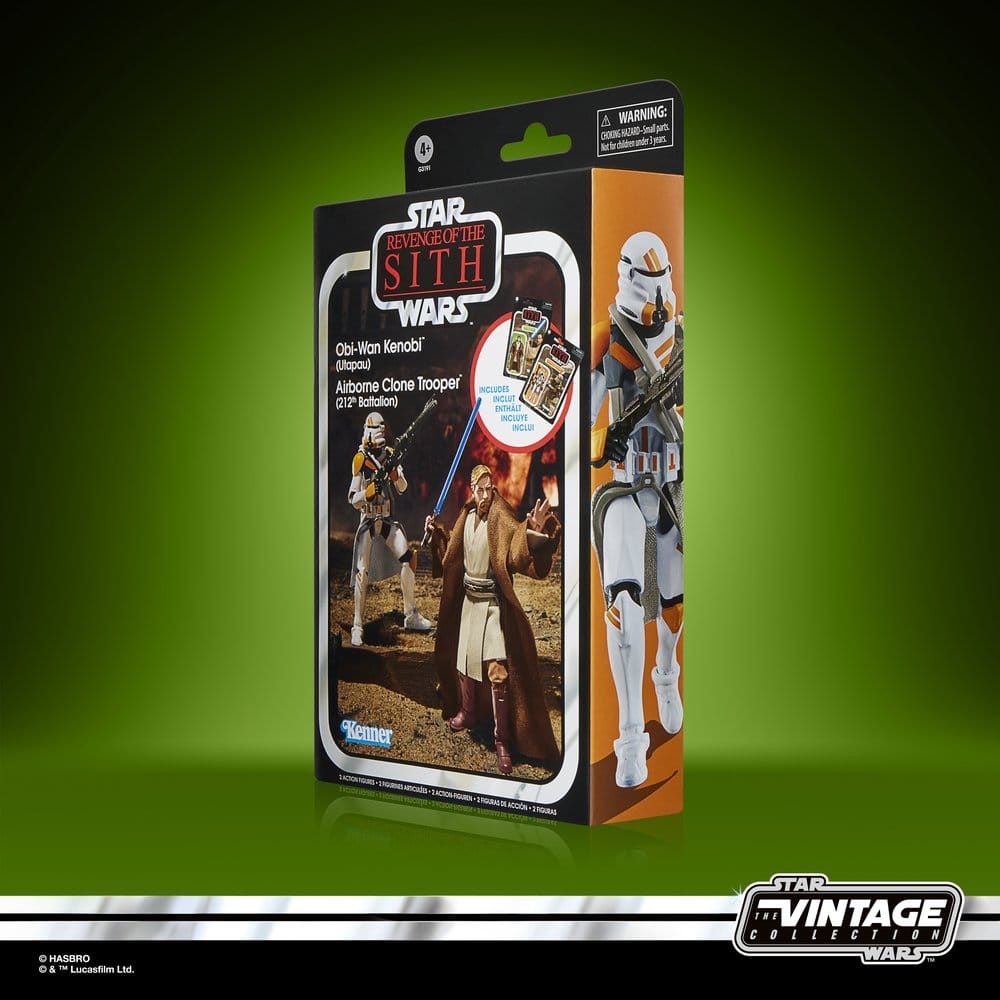 Star Wars Episode III Vintage Collection pack 2 figurines Obi-Wan Kenobi & Airborne Clone Trooper 10 cm