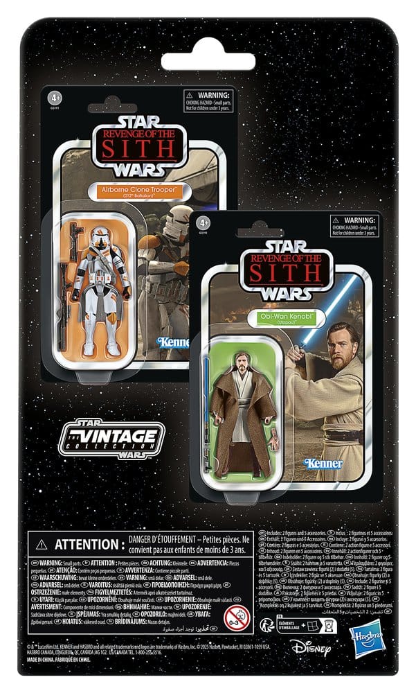Star Wars Episode III Vintage Collection pack 2 figurines Obi-Wan Kenobi & Airborne Clone Trooper 10 cm