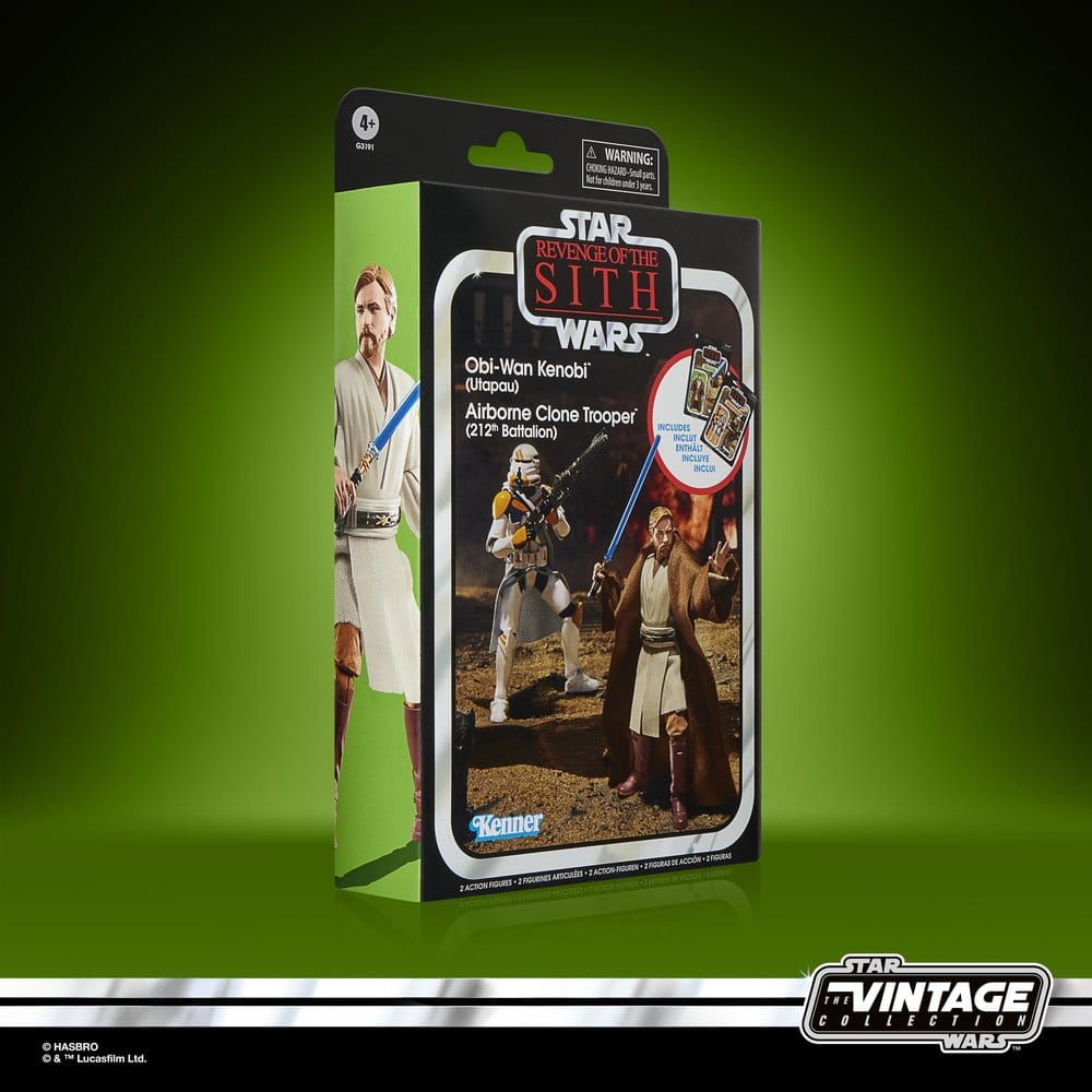 Star Wars Episode III Vintage Collection pack 2 figurines Obi-Wan Kenobi & Airborne Clone Trooper 10 cm
