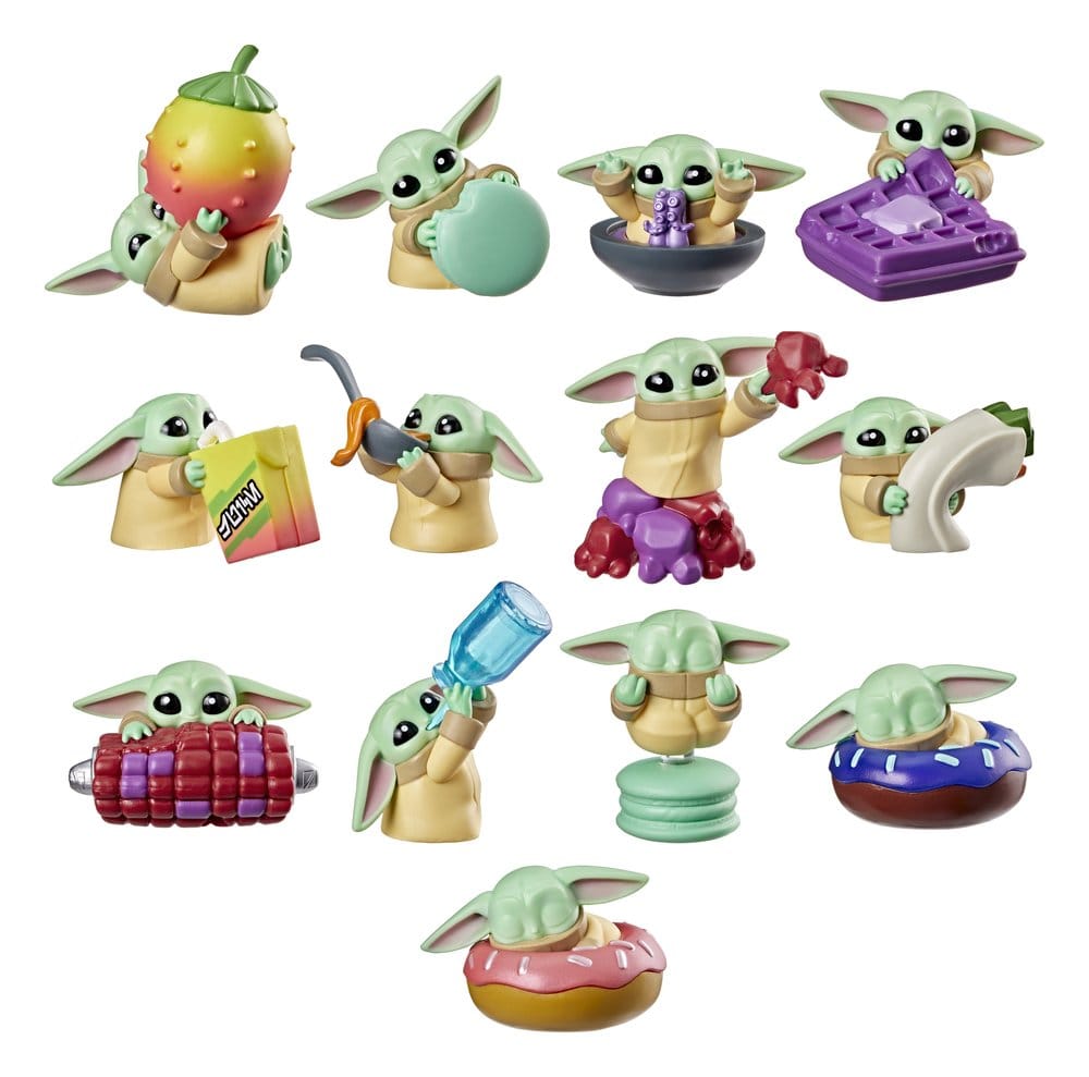 Star Wars présentoir boîte-mystère mini-figurines Grogu Snack Attack Series 1 4 cm (24)