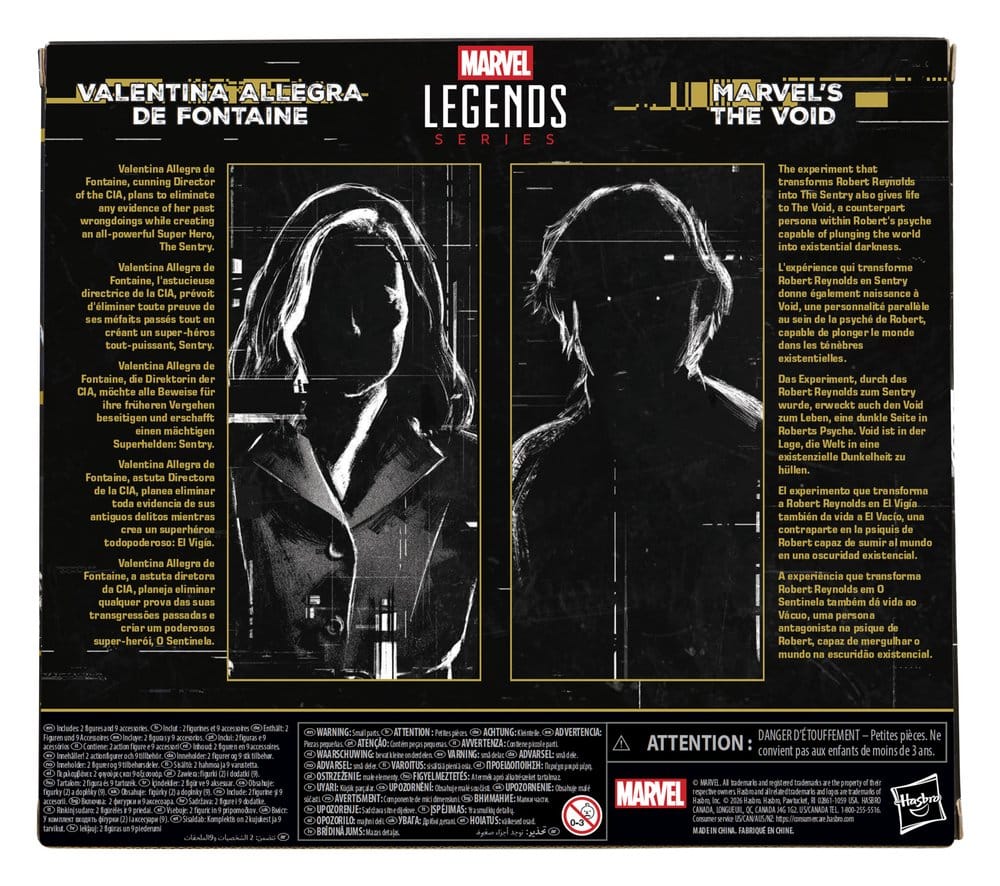 Thunderbolts Marvel Legends pack 2 figurines Valentina Allegra de Fontaine & The Void 15 cm