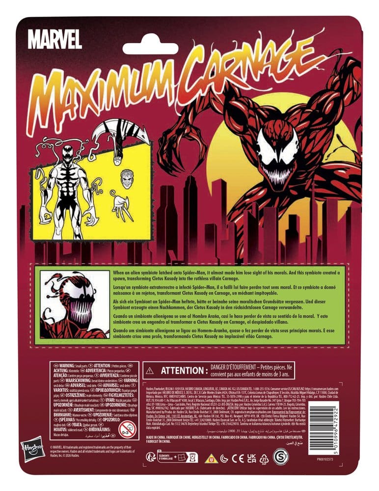 Maximum Carnage Marvel Legends figurine Carnage 15 cm