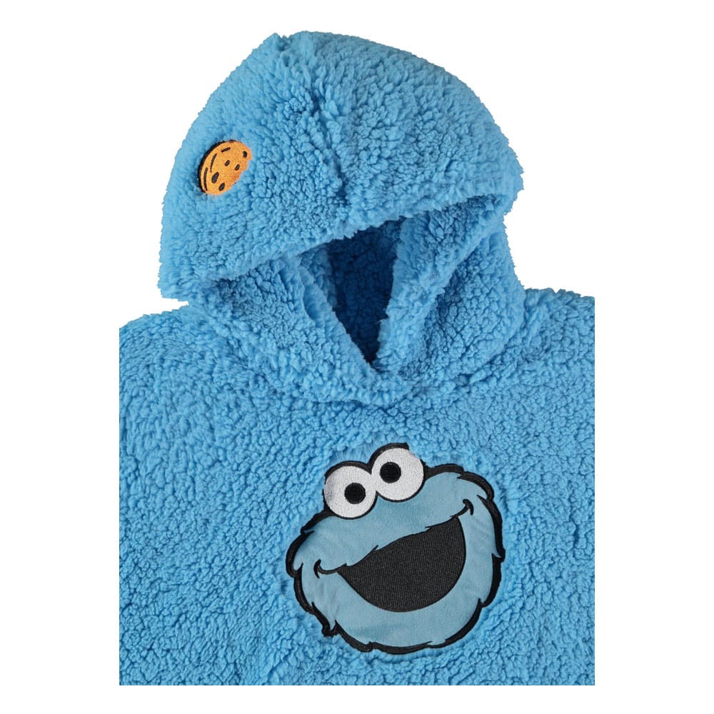 1, Rue Sésame Teddy Sweater à capuche Cookie Monster (M)