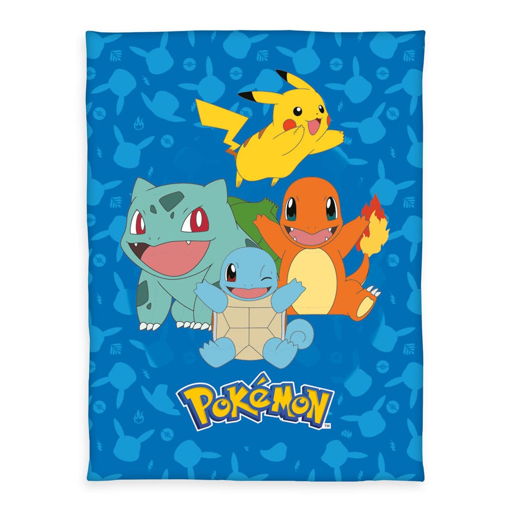 Pokémon couverture polaire Starter Pokémon 130 x 160 cm