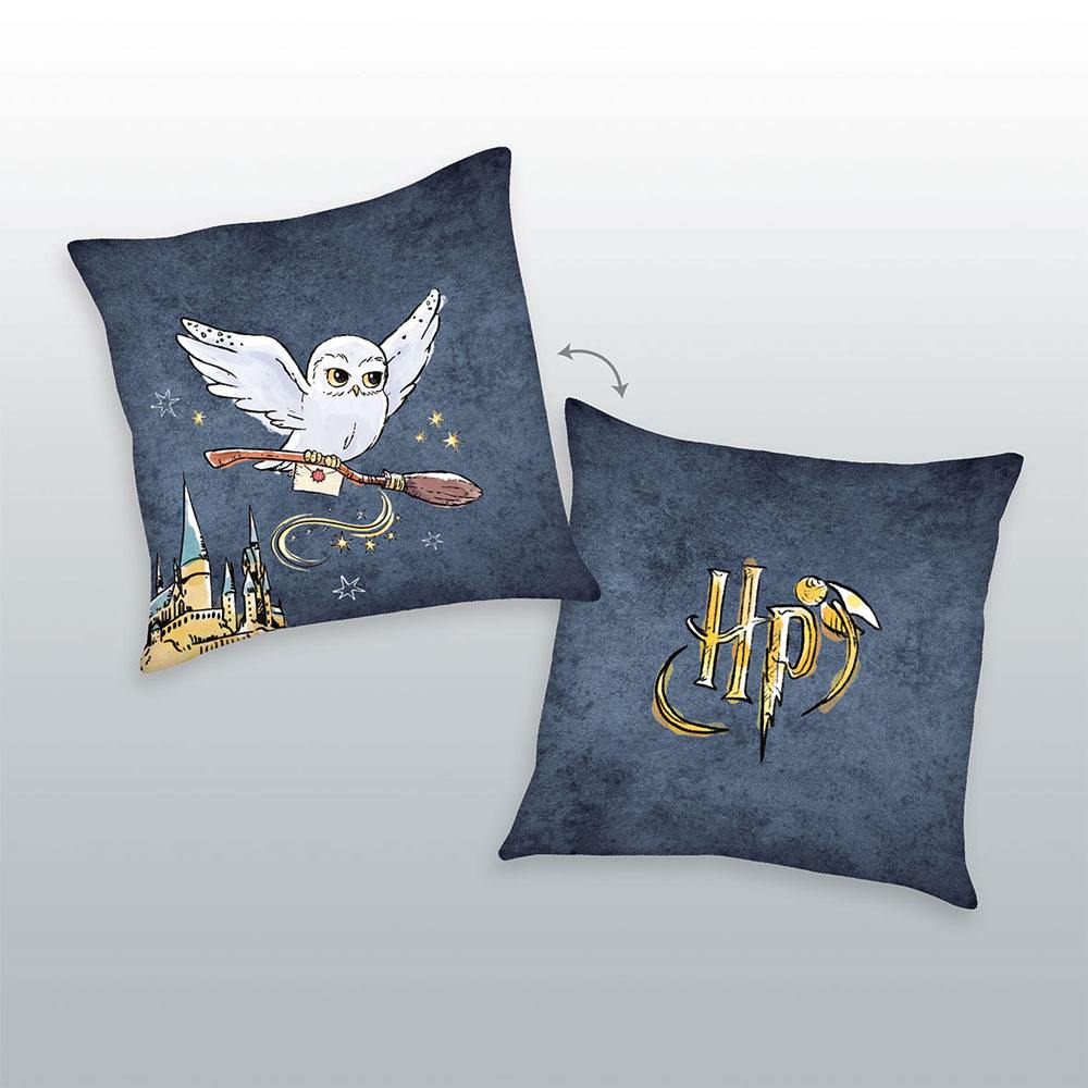 Harry Potter oreiller Logo & Hedwig 40 x 40 cm