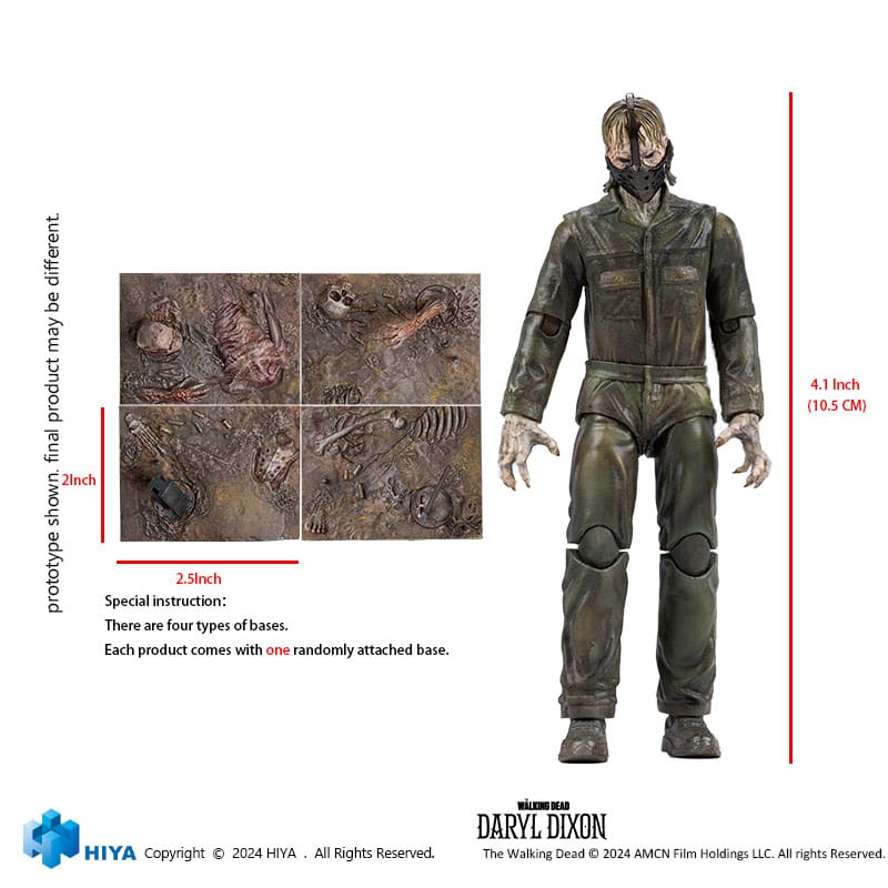 The Walking Dead figurine 1/18 Exquisite Mini Daryl Dixon Dark Eyes Walker 11 cm