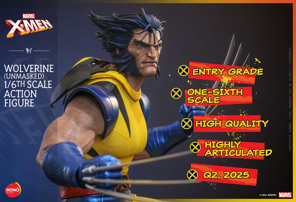 Marvel X-Men figurine 1/6 Wolverine (Unmasked) 28 cm