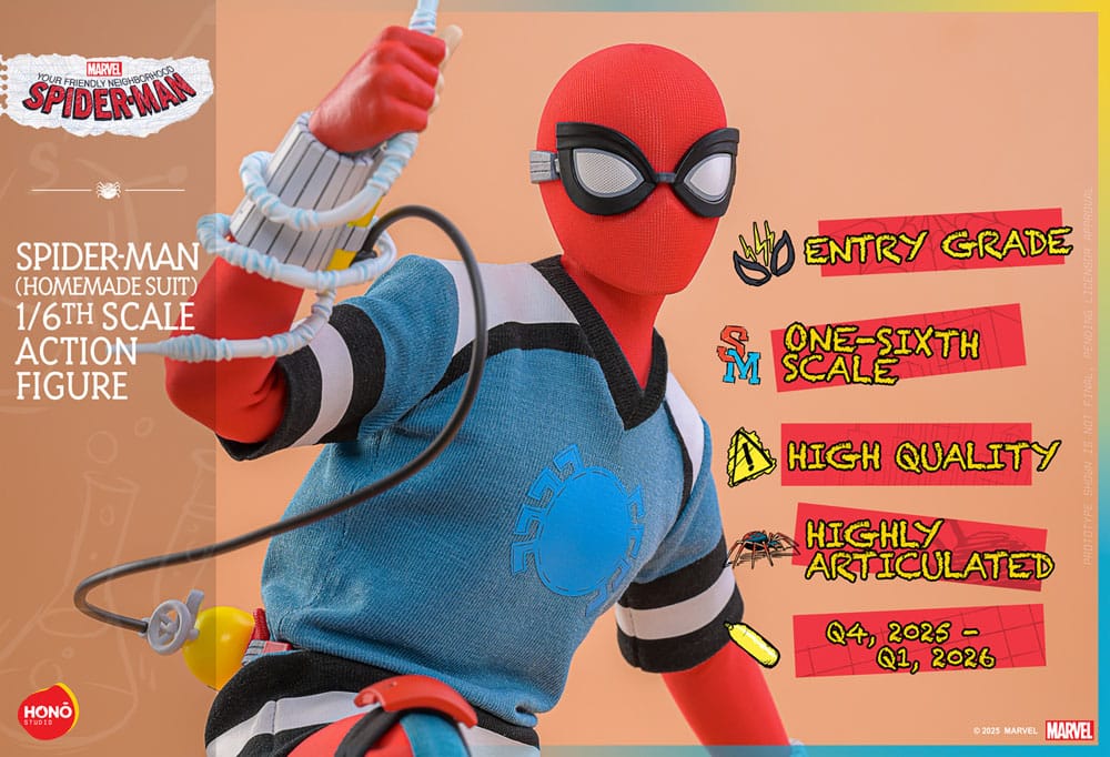 Votre fidèle serviteur Spider-Man figurine 1/6 Spider-Man (Homemade Suit) 29 cm