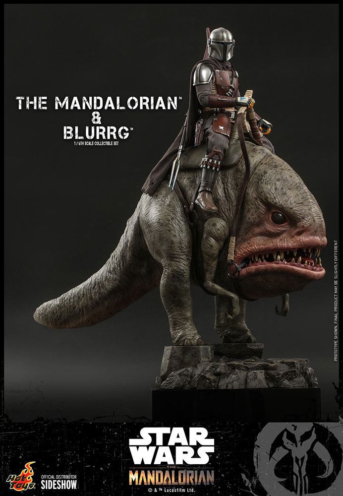 Star Wars The Mandalorian pack 2 figurines 1/6 The Mandalorian & Blurrg 37 cm