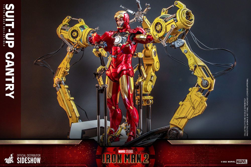 Iron Man 2 accessoires pour figurines Accessories Collection Series Iron Man Suit-Up Gantry