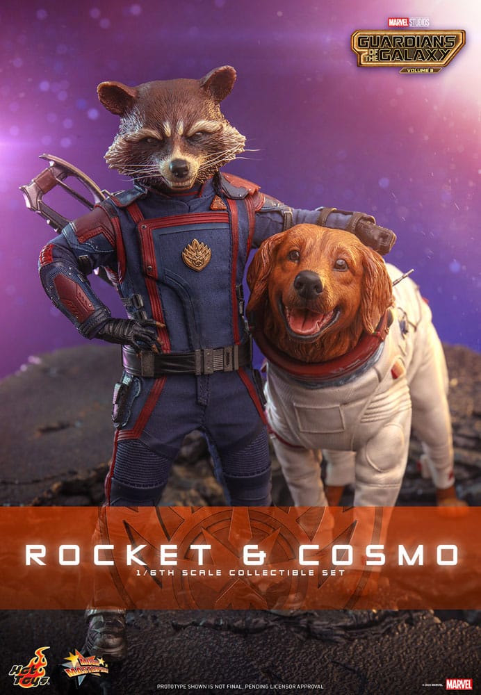 Les Gardiens de la Galaxie Vol. 3 figurines Movie Masterpiece 1/6 Rocket & Cosmo 16 cm