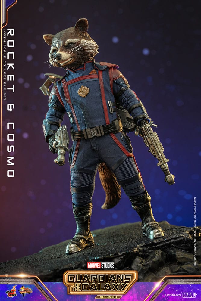 Les Gardiens de la Galaxie Vol. 3 figurines Movie Masterpiece 1/6 Rocket & Cosmo 16 cm