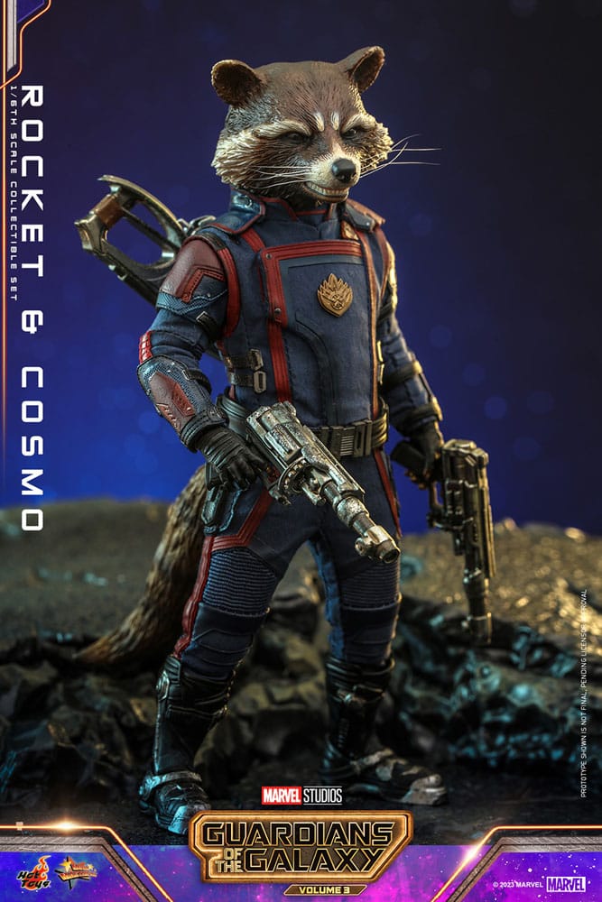 Les Gardiens de la Galaxie Vol. 3 figurines Movie Masterpiece 1/6 Rocket & Cosmo 16 cm