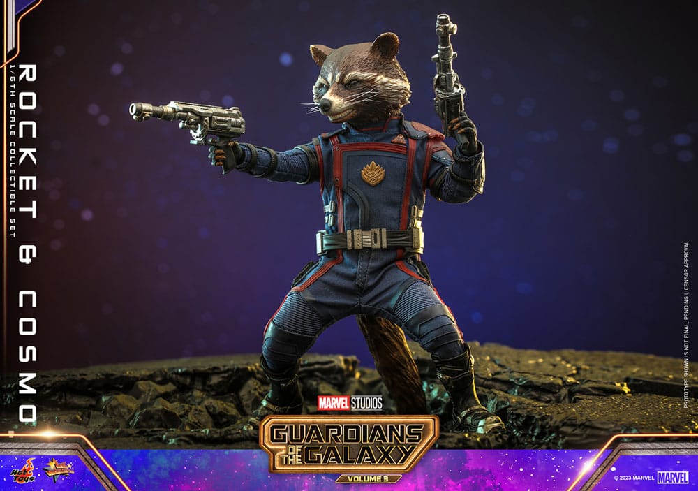 Les Gardiens de la Galaxie Vol. 3 figurines Movie Masterpiece 1/6 Rocket & Cosmo 16 cm