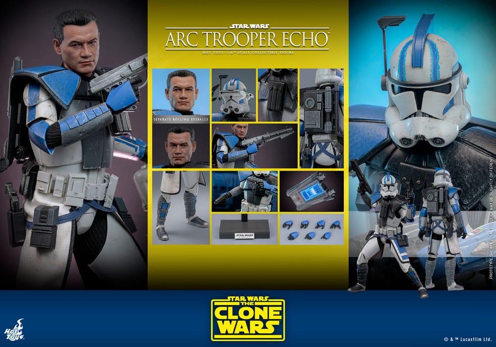 Star Wars: The Clone Wars figurine 1/6 Arc Trooper Echo 30 cm
