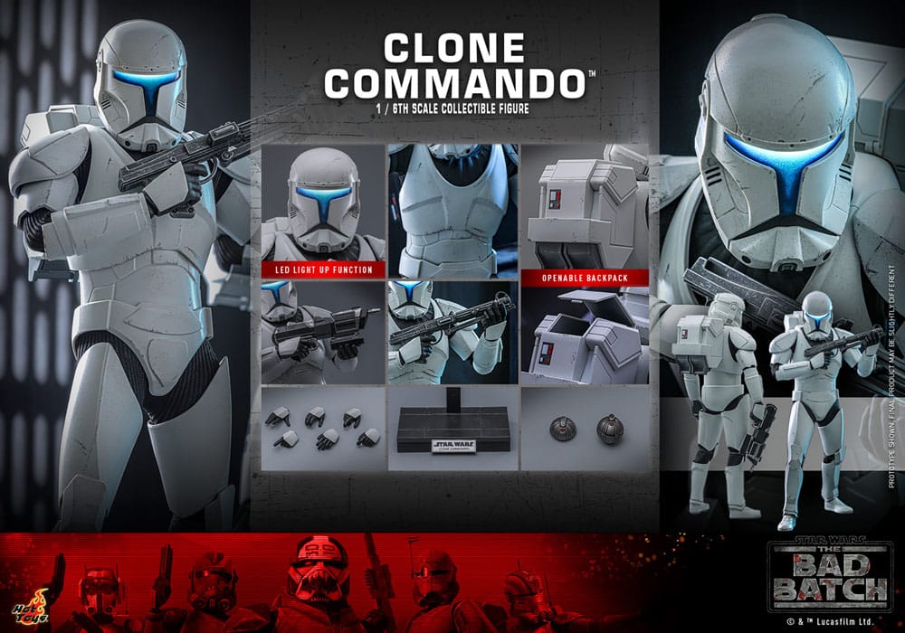 Star Wars: The Bad Batch figurine 1/6 Clone Commando 30 cm