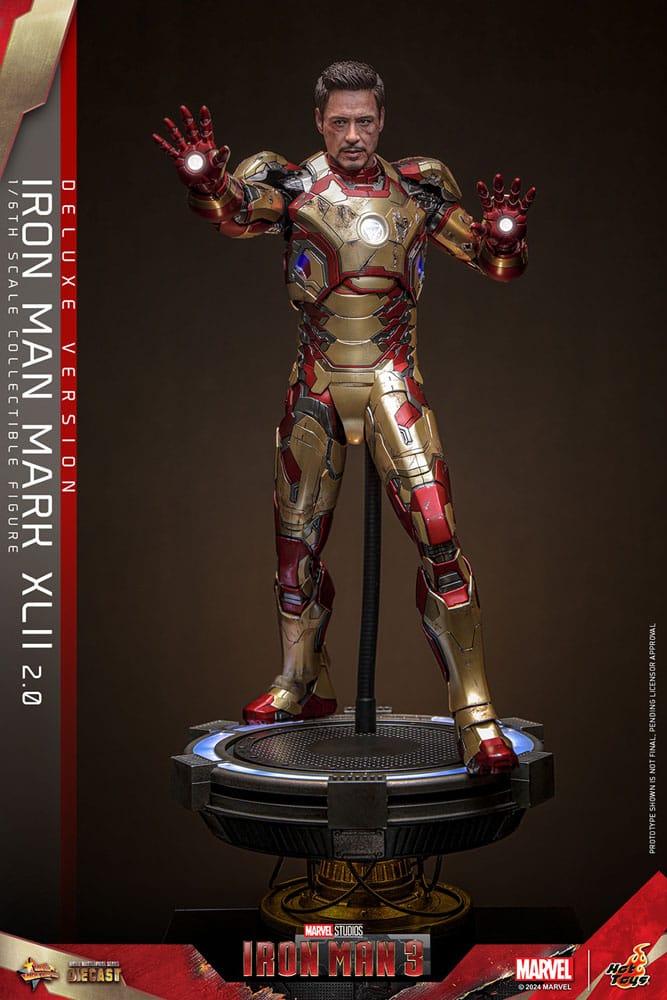 Iron Man 3 figurine Movie Masterpiece Diecast 1/6 Iron Man Mark XLII (2.0) Deluxe 32 cm
