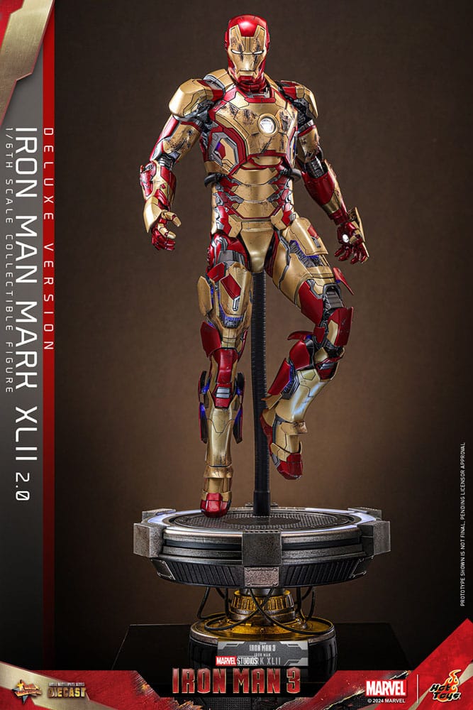 Iron Man 3 figurine Movie Masterpiece Diecast 1/6 Iron Man Mark XLII (2.0) Deluxe 32 cm